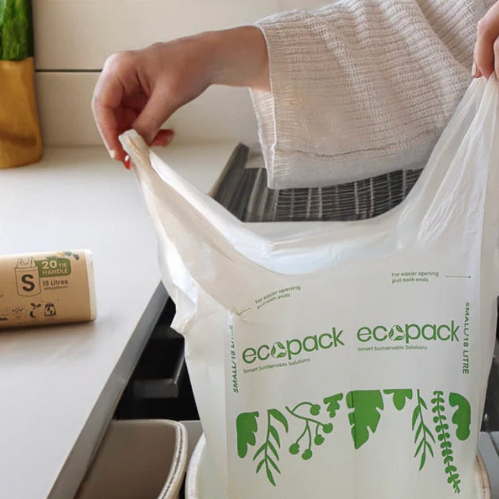 bin bag size guide — width and length formula diagram