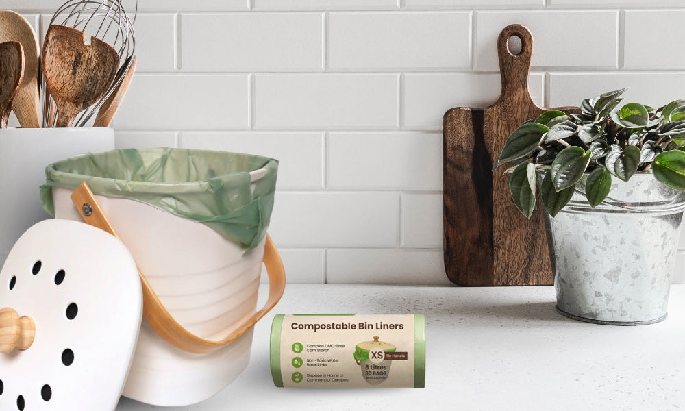 Green XS Compostable Bin Liner for Compost Caddy