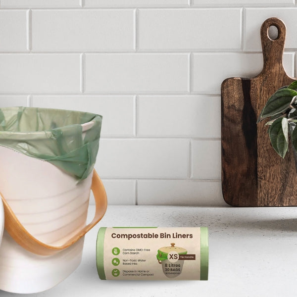 Green XS Compostable Bin Liner for Compost Caddy