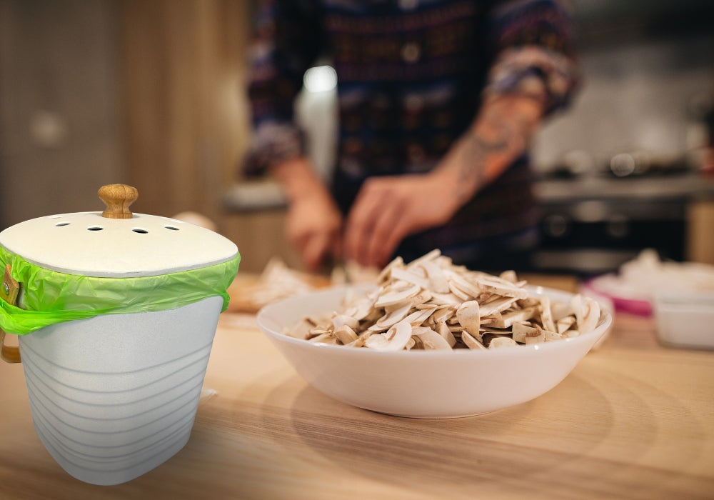 turning compost to improve airflow and reduce smells