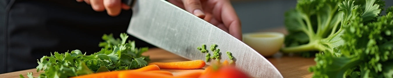 Chopping vegetables for food scrap collection kitchen compost bin