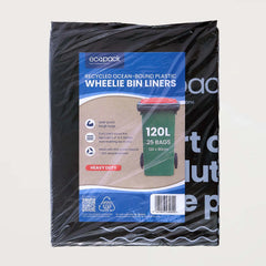 Ecopack 120L Recycled Wheelie Bin Liners - Heavy Duty