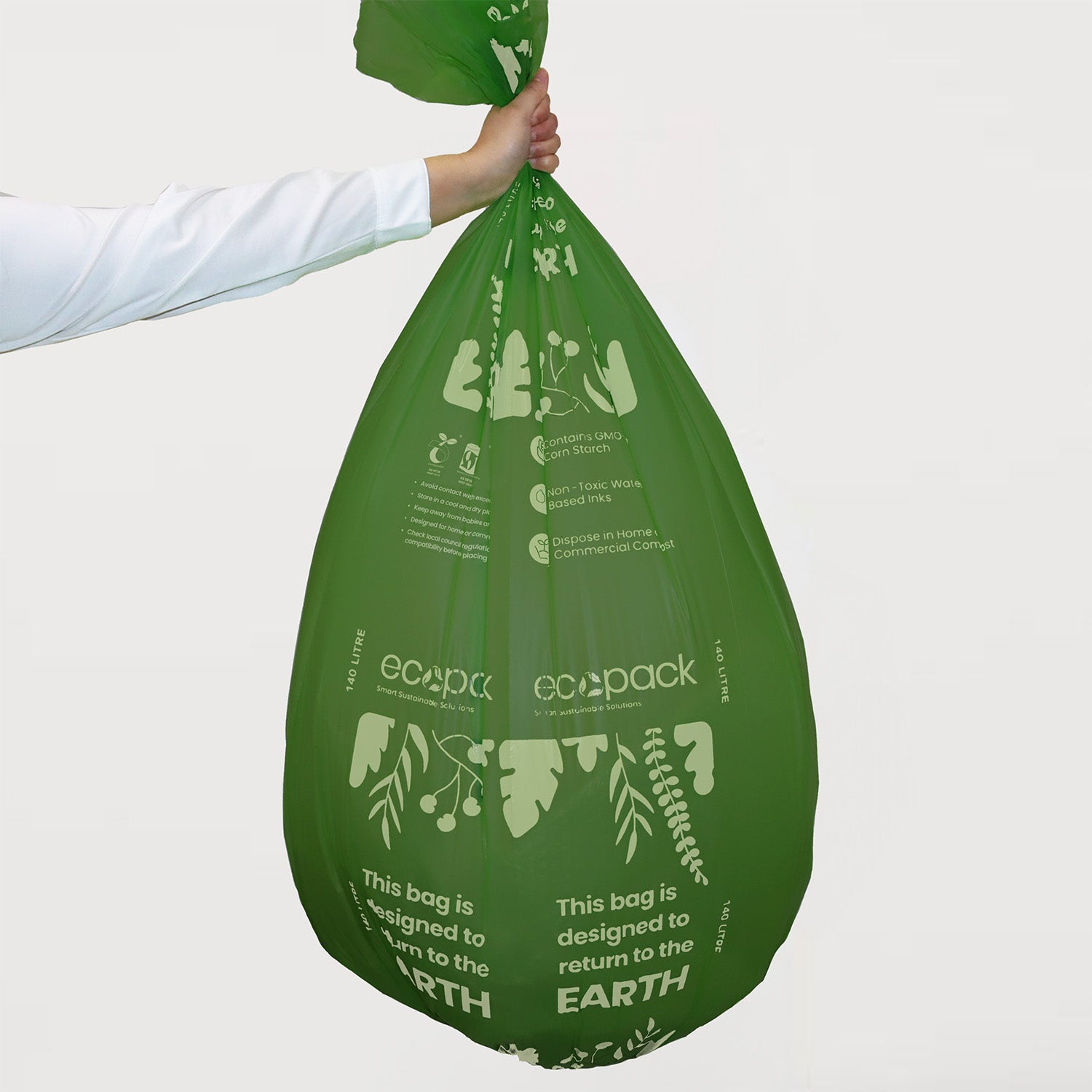 Ecopack 140L Compostable Bin Liners Bag 