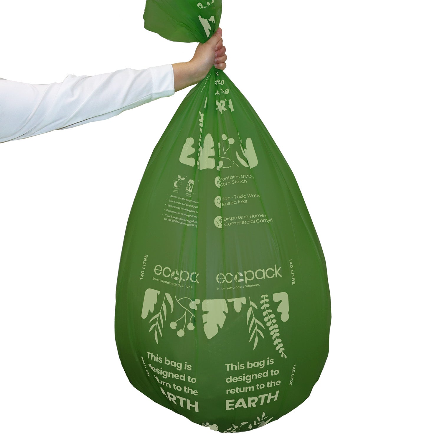 Ecopack 140L Compostable Bin Liners Bag 