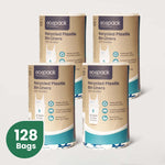 Ecopack 18L Recycled Plastic Bin Liners with Handles 4 Rolls Bundle