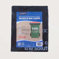 Ecopack 240L Recycled Wheelie Bin Liners Heavy Duty
