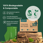 Ecopack 27L Compostable Green Bin Liners Dispenser Box Certified Home & Commercial Compostable