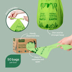 Ecopack 27L Compostable Lime Green Bin Liners Dispenser Box Features