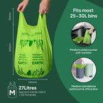 Ecopack 27L Compostable Lime Green Bin Liners Dispenser Box Bag Size