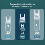 Ecopack Recycled Plastic Bin Liners with Handle Different Sizes (M)