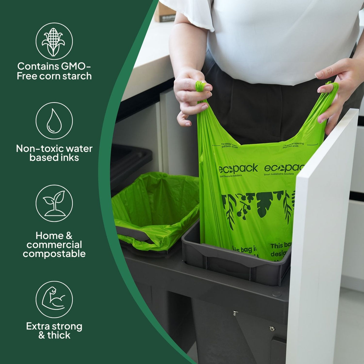 Ecopack 36L Compostable Bin Liners – Dispenser Box Refill Overview
