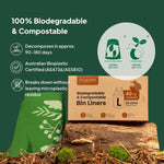 Ecopack 36L Compostable Green Bin Liners Dispenser Box Certified Home & Commercial Compostable
