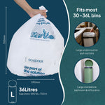 Ecopack 36L Ocean Bound Recycled Plastic Bin Liners Size