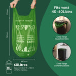 Ecopack 60L Compostable Bin Liners Roll Bag Size