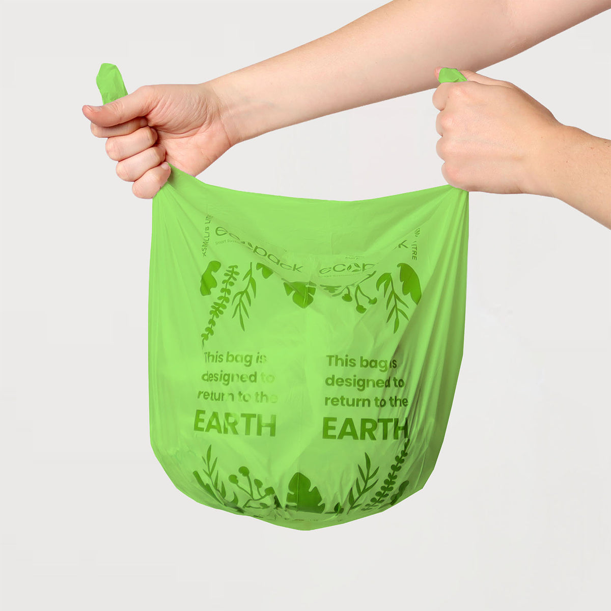Ecopack 8L Compostable Lime Green Bin Liners Bag