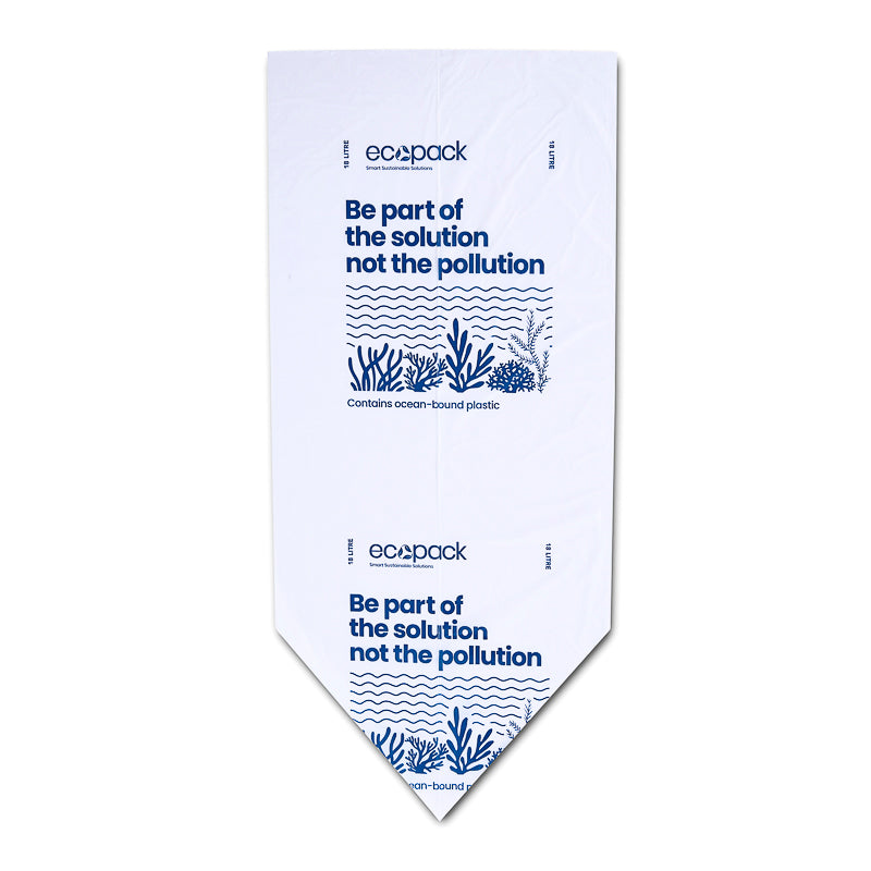 18L Ocean-Bound Recycled Plastic Kitchen Small Bin Liners - Carton of 1000 (Roll)