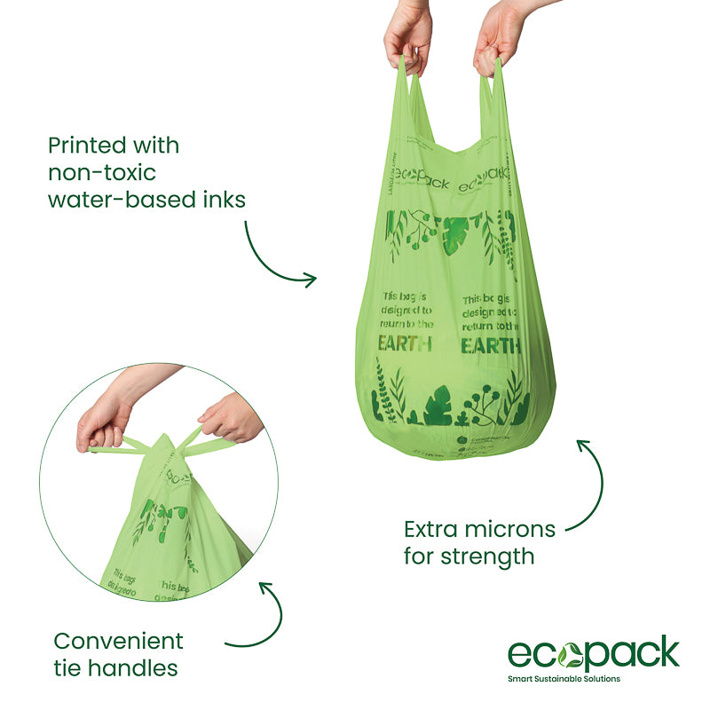 Ecopack Box Ecopack 36L Compostable Bin Liners - Box Dispenser Large (1 Box/40 Bag