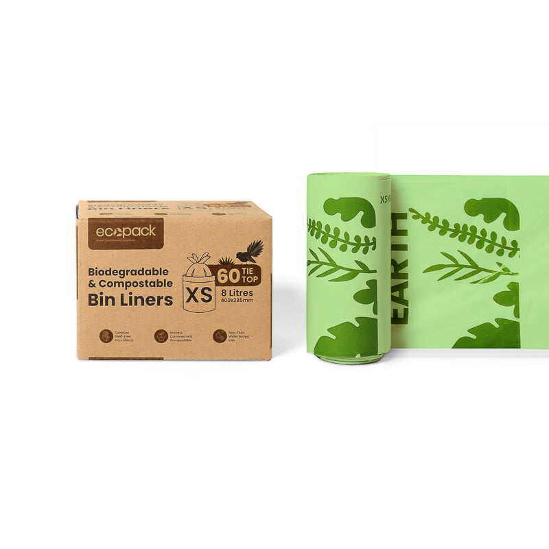 Ecopack Box Ecopack 8L Compostable Bin Liners - Box Dispenser XS (1 Box/60 Bags)