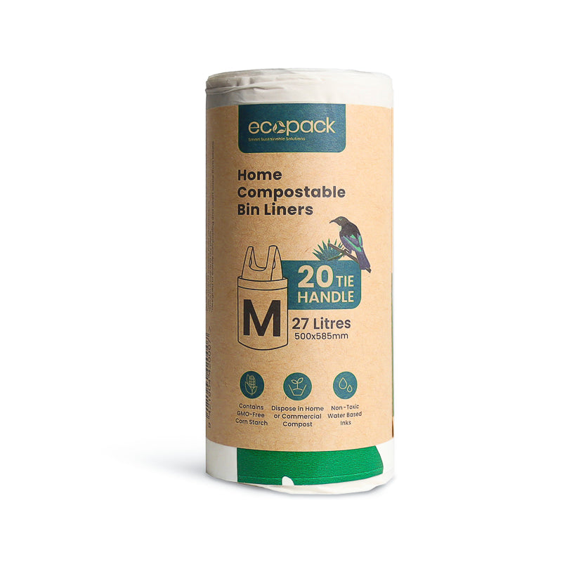 Ecopack Compostable/Biodegradable Bin Liners 27L - 3 x 20 bags