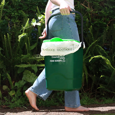 Council bin with large Compostable Bin Liners 