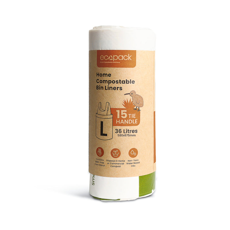 Ecopack Compostable/Biodegradable Bin Liners 36L - 3 x 15 bags