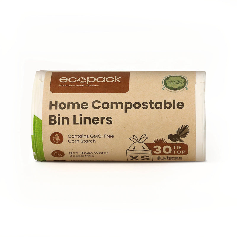 Ecopack 8L White Compostable Bin Liners
