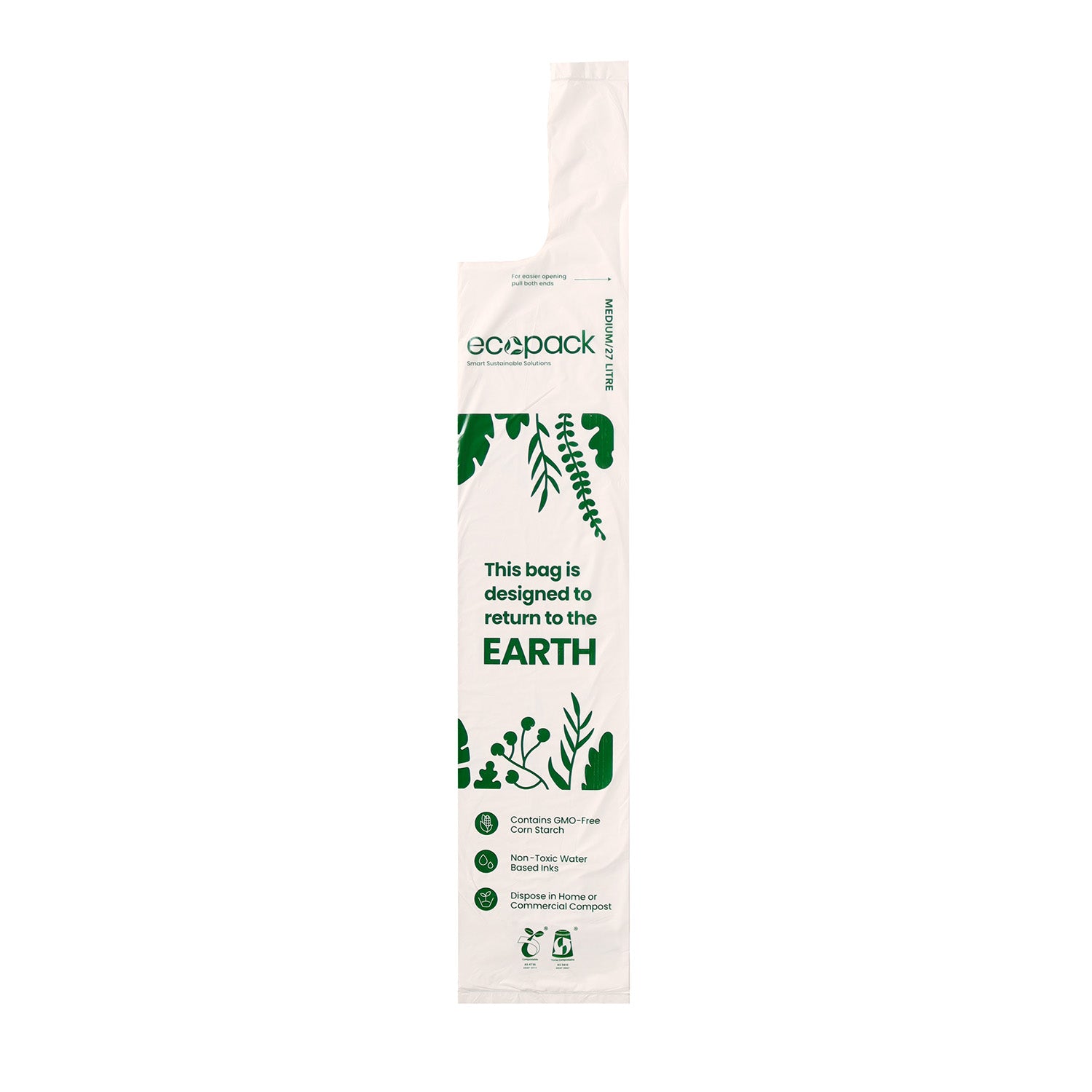 Ecopack Medium Compostable Bin Liner Flat