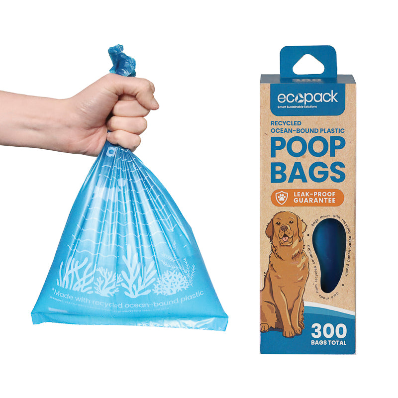 OC-300 Dog Poop Bags - Recycled Ocean-Bound Plastic Grab'n'Go Box