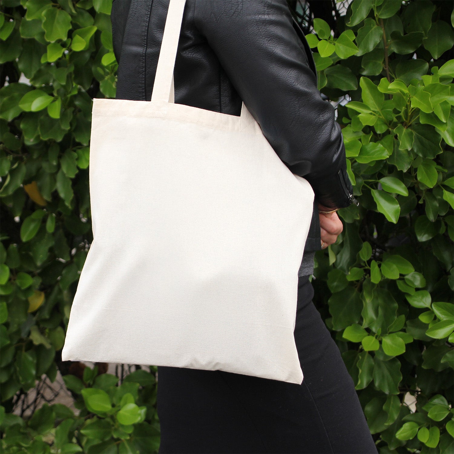 Promotional natural cotton calico tote bag