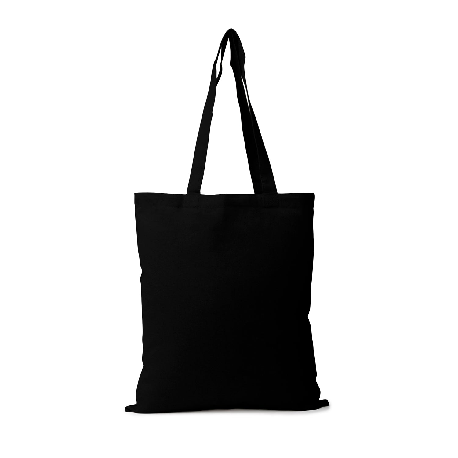 Promotional black cotton calico tote bag