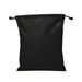 Ecobags Large Black Cotton Calico Drawstring Tote Bag