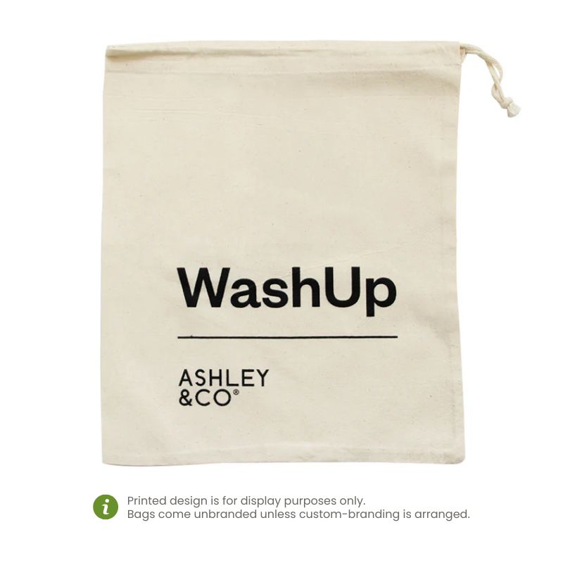 EC-06 Natural Calico Drawstring Bag (Large)