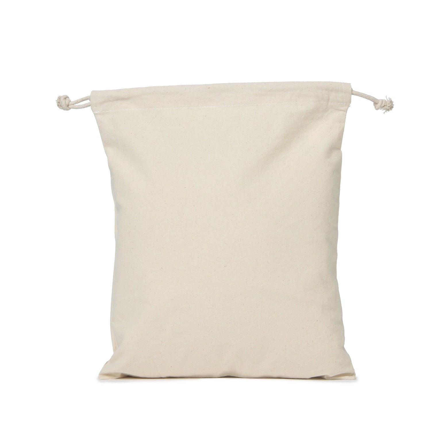 Large Drawstring Tote Bag Natural Cotton Calico