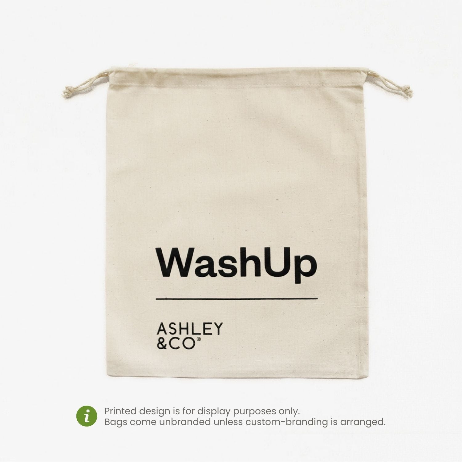 Large Drawstring Tote Bag Natural Cotton Calico