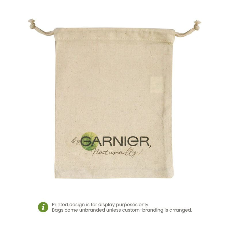 Ecobags Natural Calico Drawstring Bag (Medium)