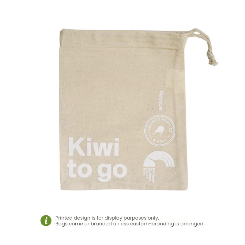 Ecobags Natural Calico Drawstring Bag (Medium)