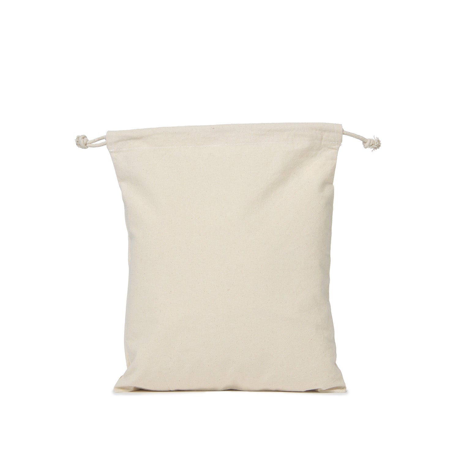 Medium Drawstring Natural Cotton Calico Tote Bag