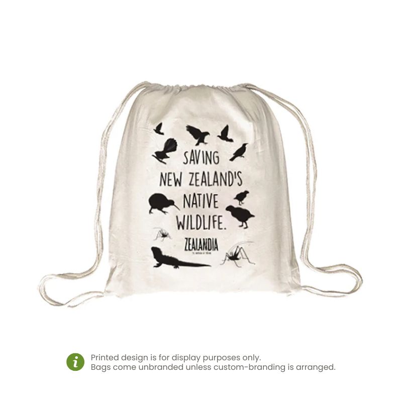 Ecobags Natural Calico Drawstring Backpack/Sling Bag