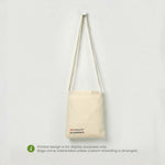 Natural Canvas Sling Tote Bag Hanging