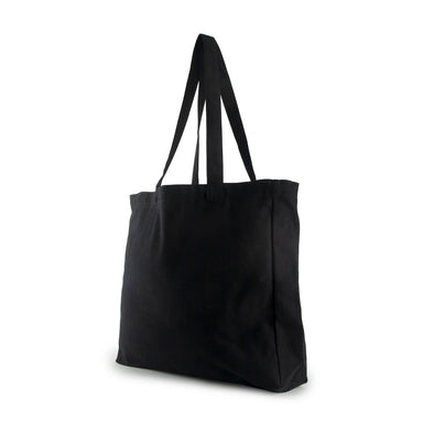 Ecobags Black Canvas Tote Bag with Gusset