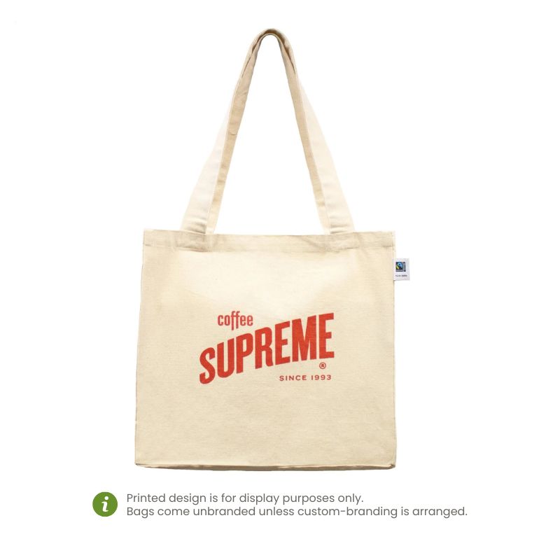 ECV-18OF Fairtrade Organic Canvas Natural Tote Bag with Extra Capacity