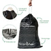 Ecopack 70L black drawstring recycled plastic garbage bag features