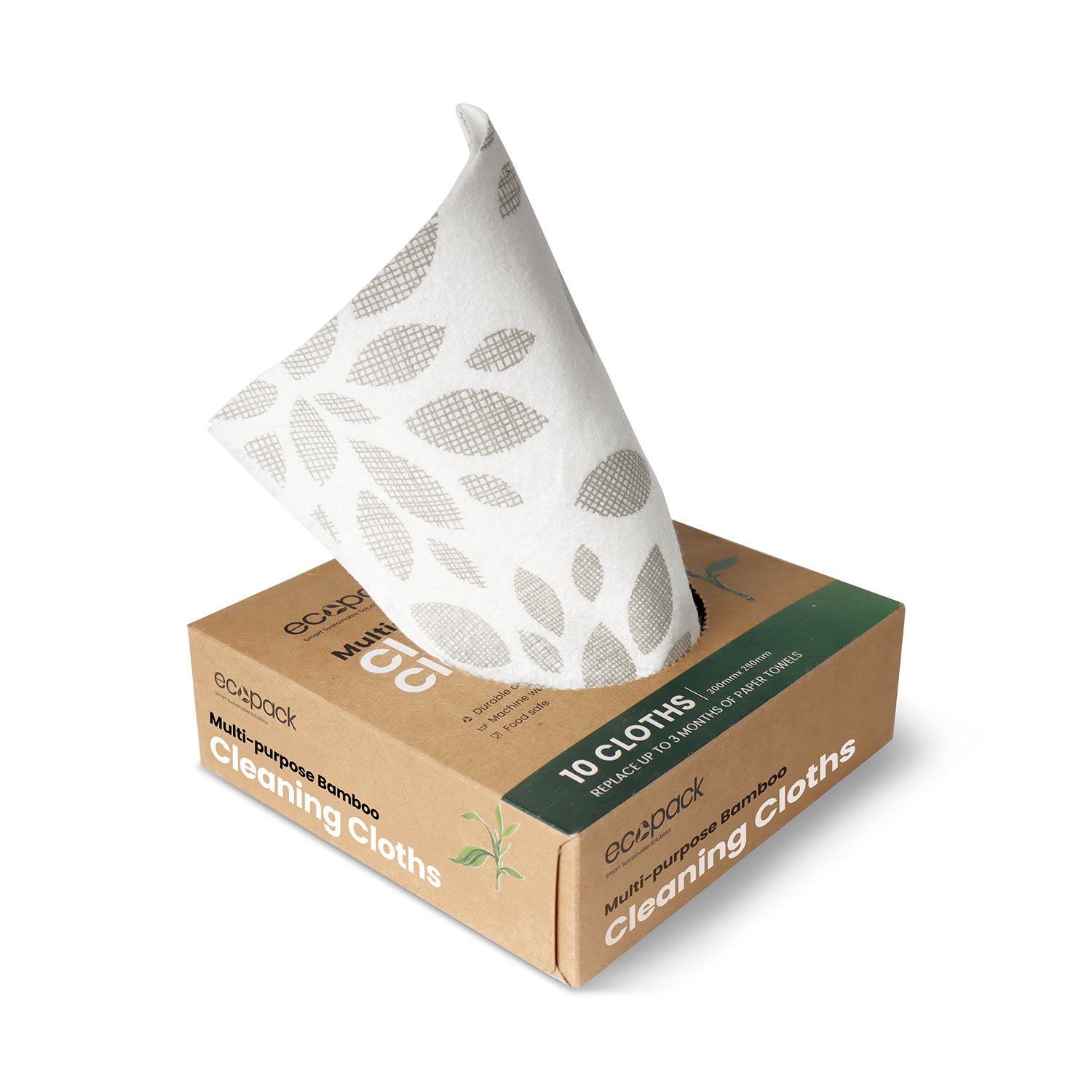 Ecopack Multi-purpose Cleaning Cloths Dispenser Open Box