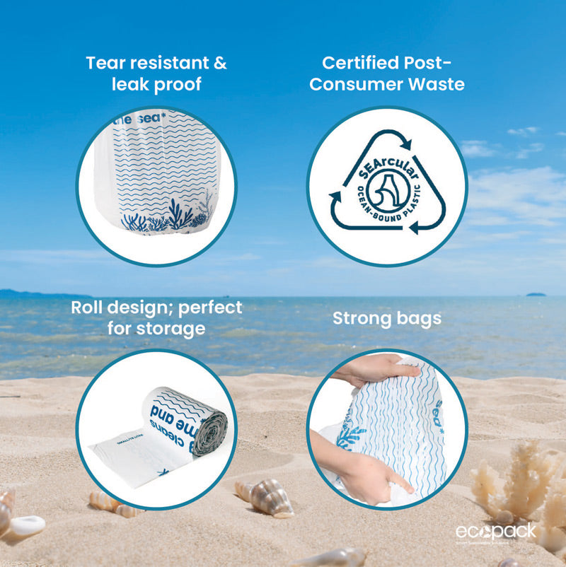 Ecopack White Recycled Plastic Bags Features