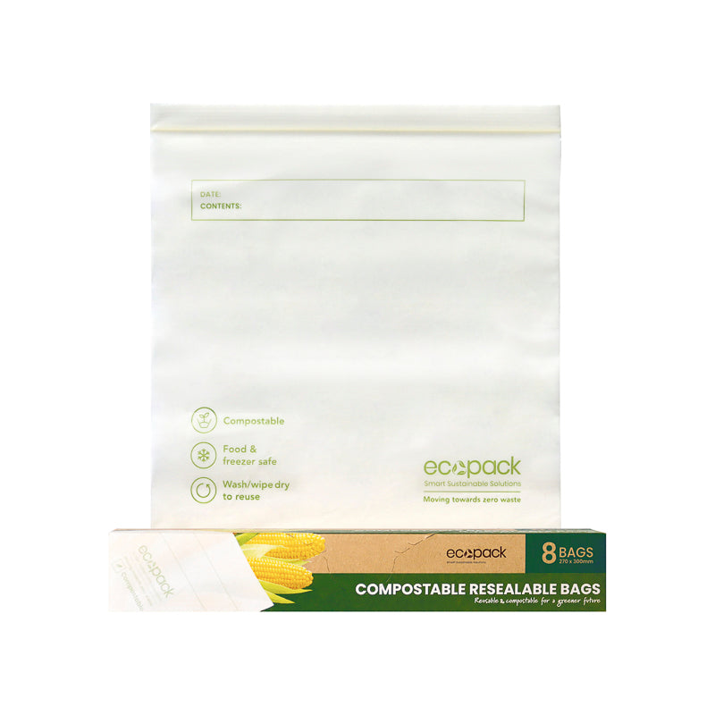 ED-2605 Compostable Resealable Storage Bags