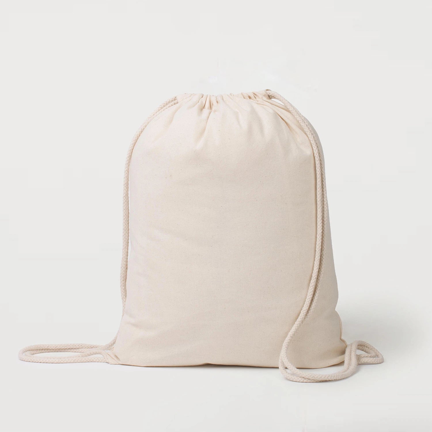 Ecobags Natural Calico Drawstring Backpack