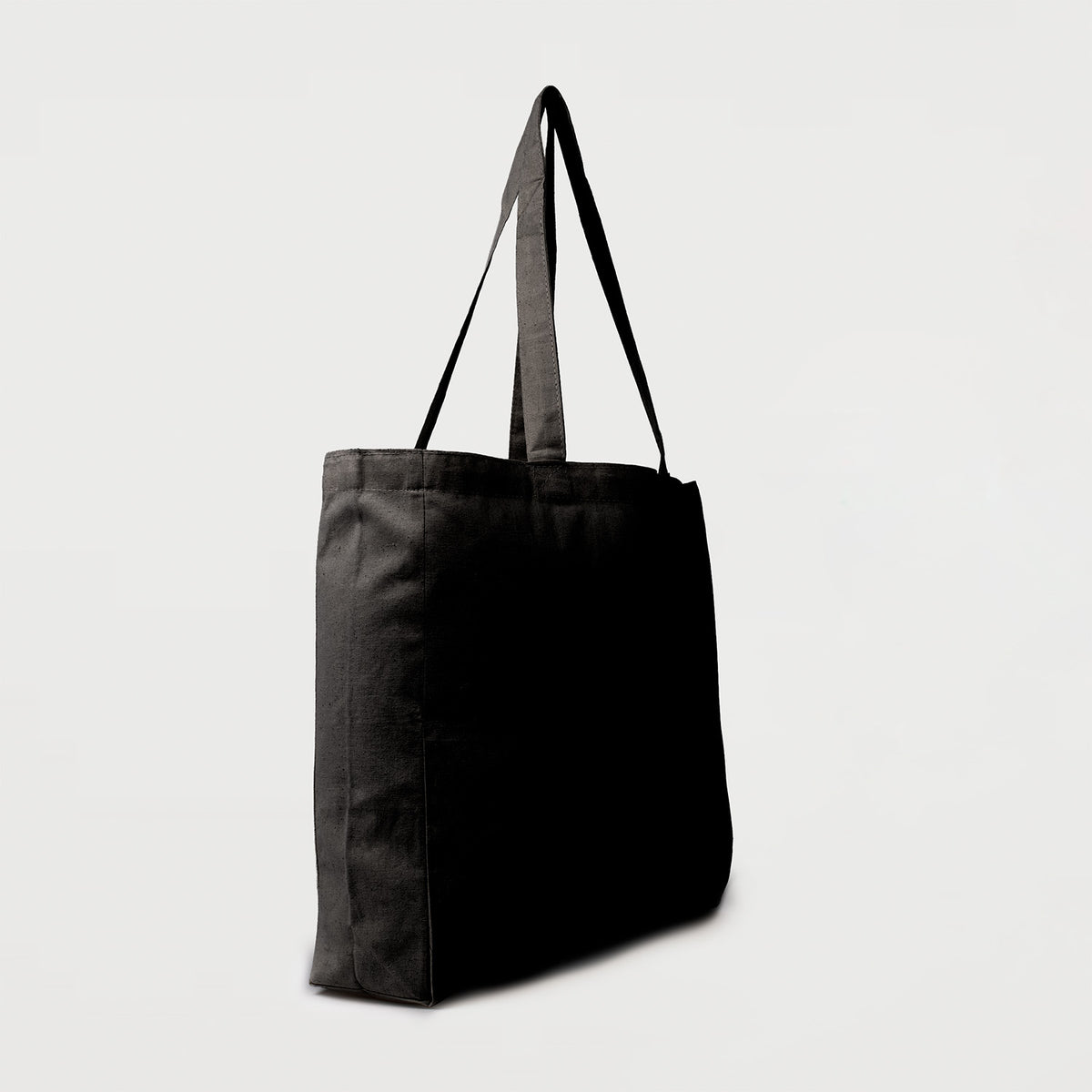 Ecobags Black Calico Tote Bags With Gusset