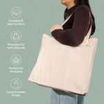 Ecobags atural cotton calico tote bag overview