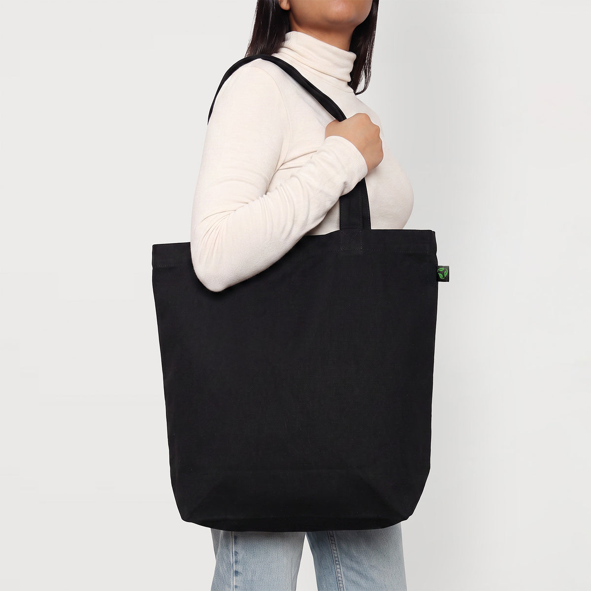 Carrying Ecobags Black Organic Canvas Good Grocer Tote Bag