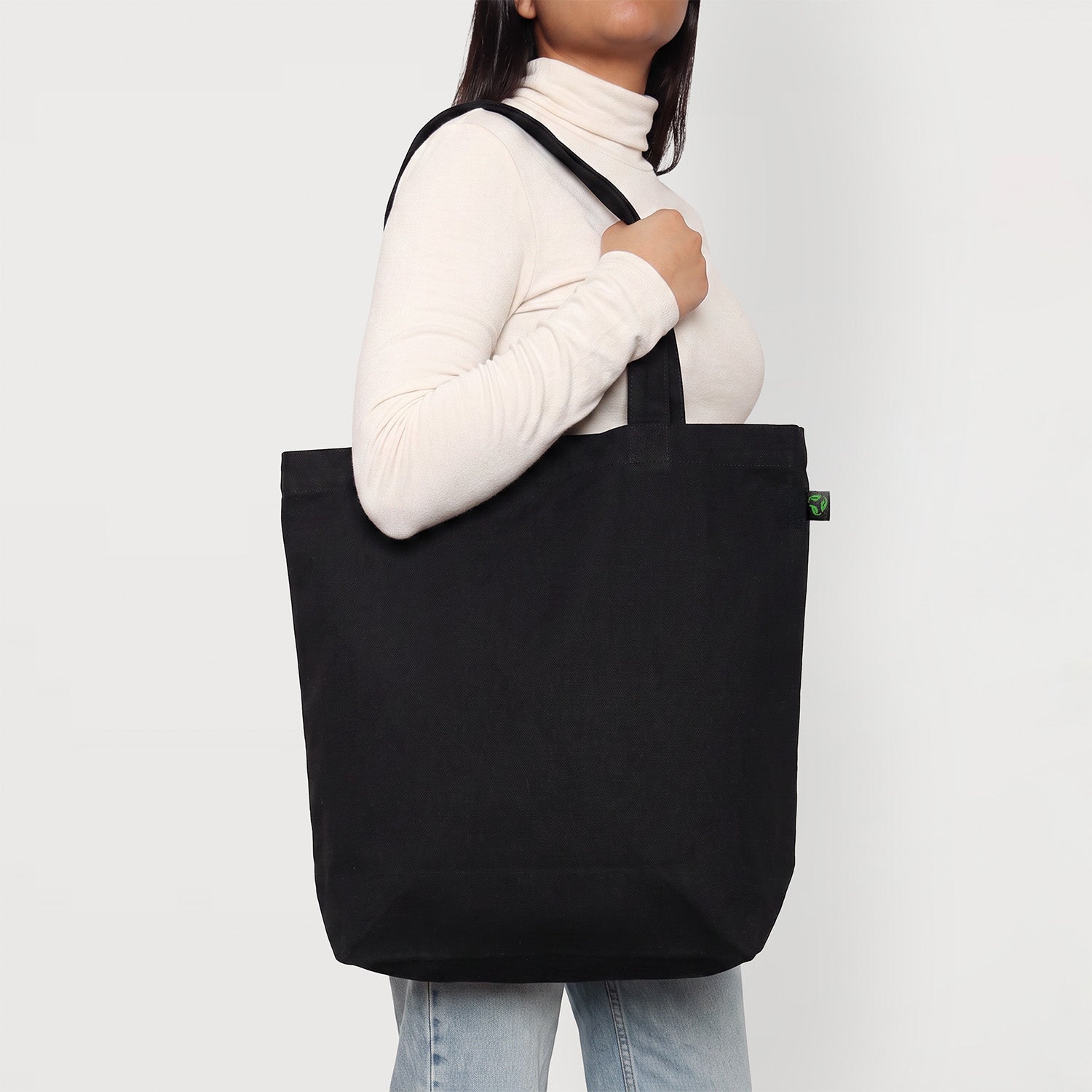 Carrying Ecobags Black Organic Canvas Good Grocer Tote Bag